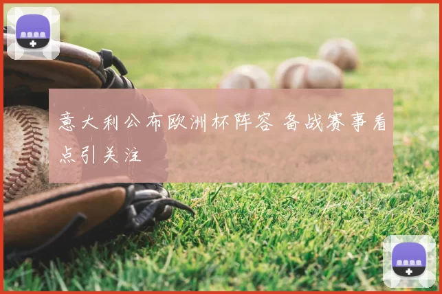 意大利公布欧洲杯阵容 备战赛事看点引关注